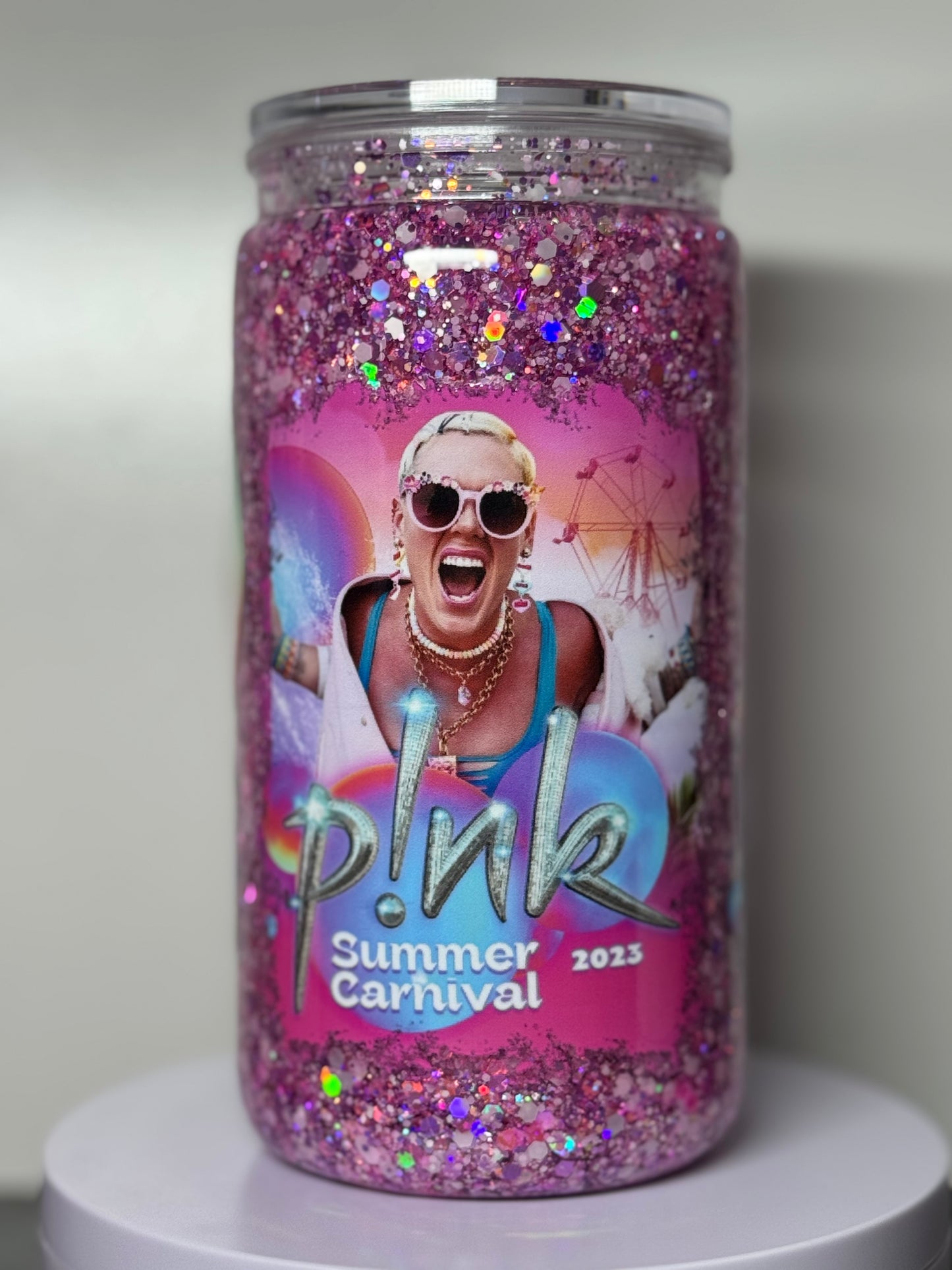 16oz P!nk Snow Globe Tumbler