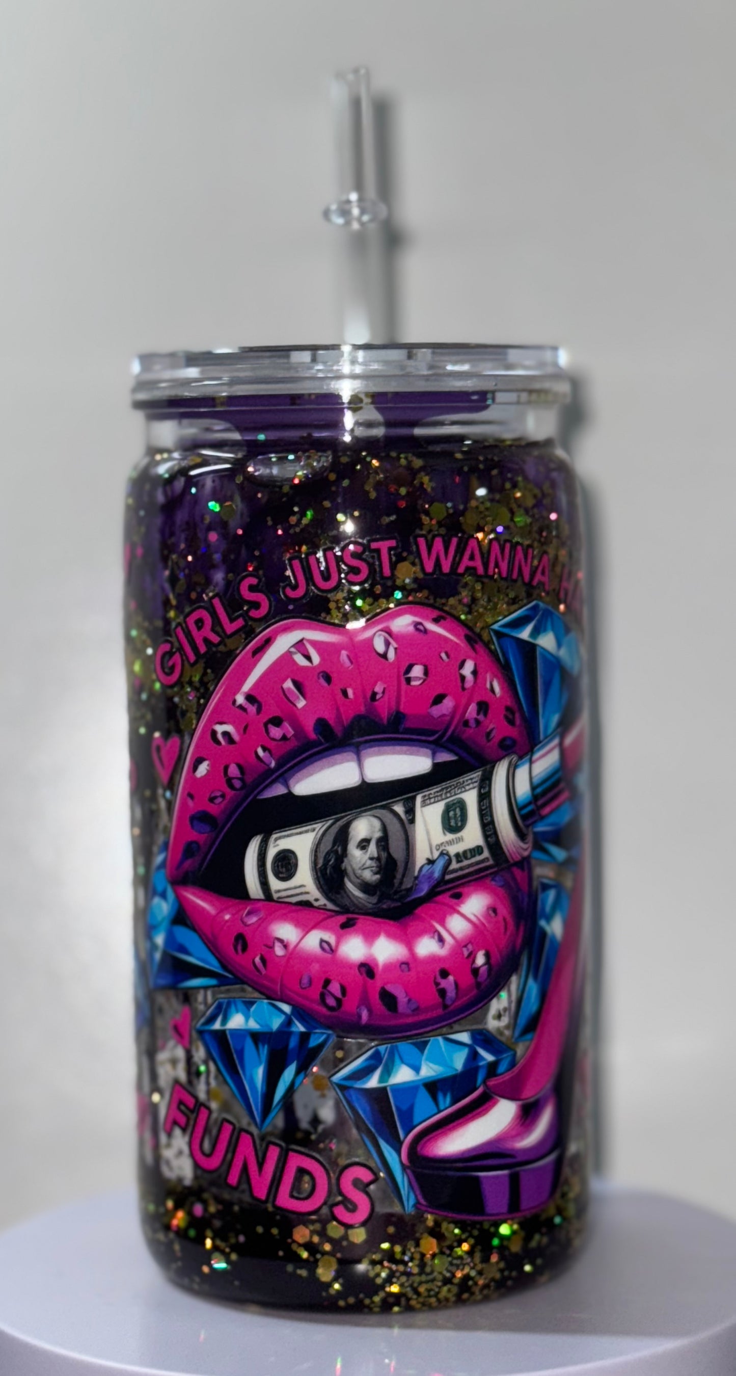 16oz Money Lips Acrylic Tumbler