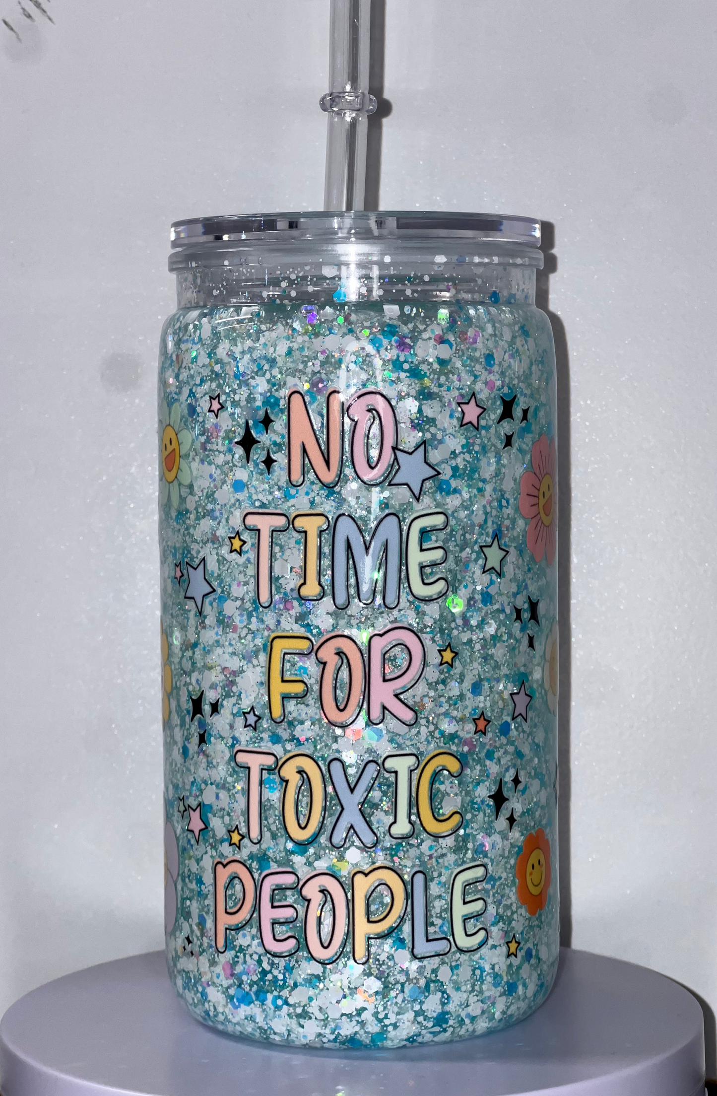 16oz No Time For Toxic People Acrylic Tumbler
