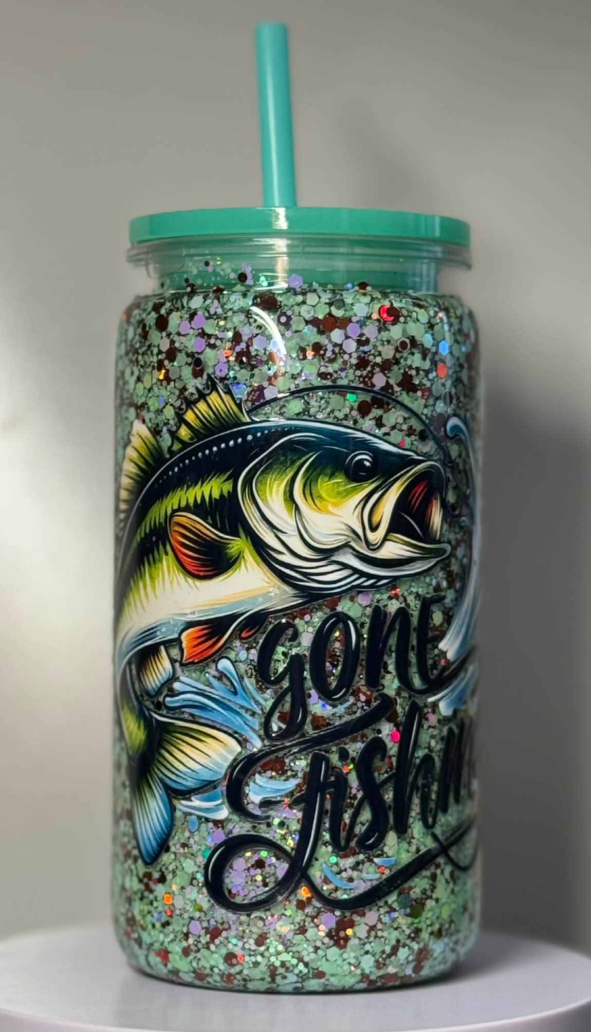 16oz Gone Fishing Acrylic Tumbler