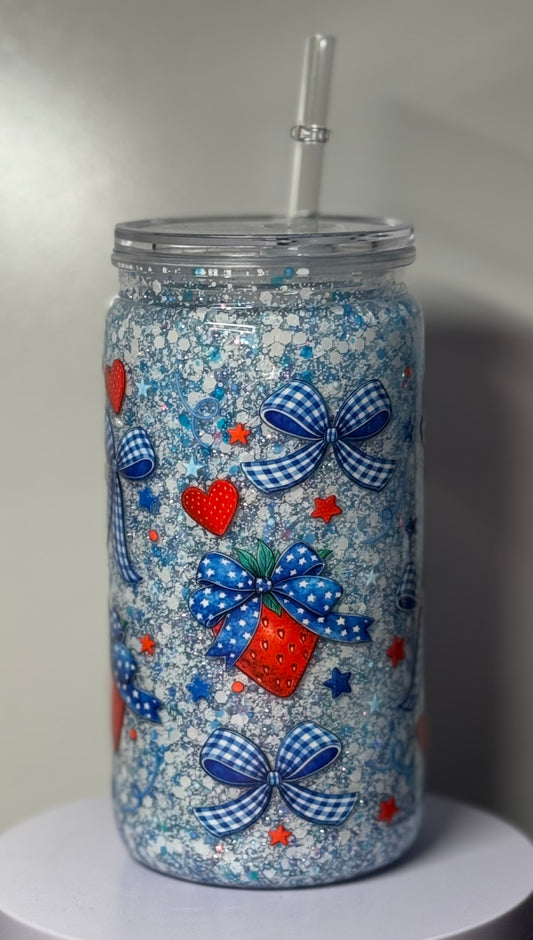 16oz Strawberry Acrylic Tumbler