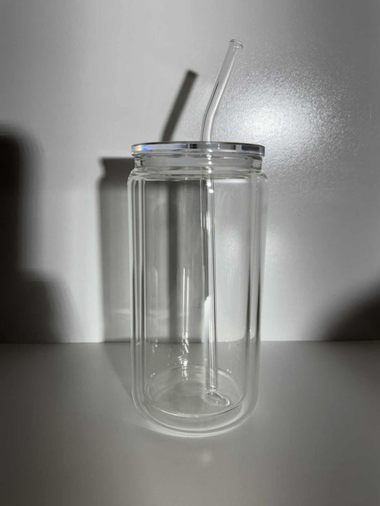 16oz Glass Snow Globe Tumbler