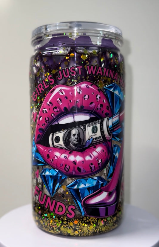 16oz Money Lips Acrylic Tumbler