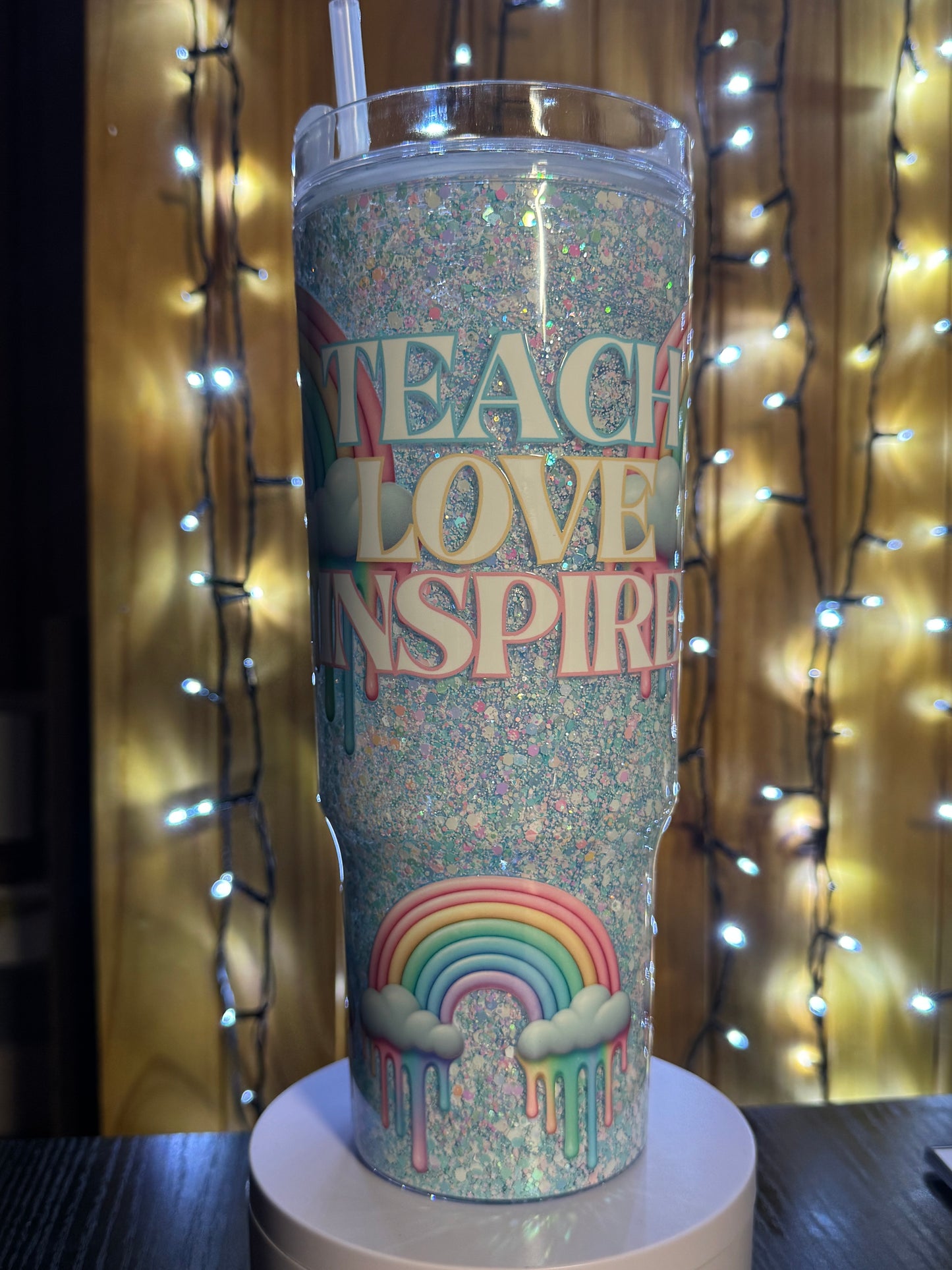 40oz Teacher Snow Globe Tumbler