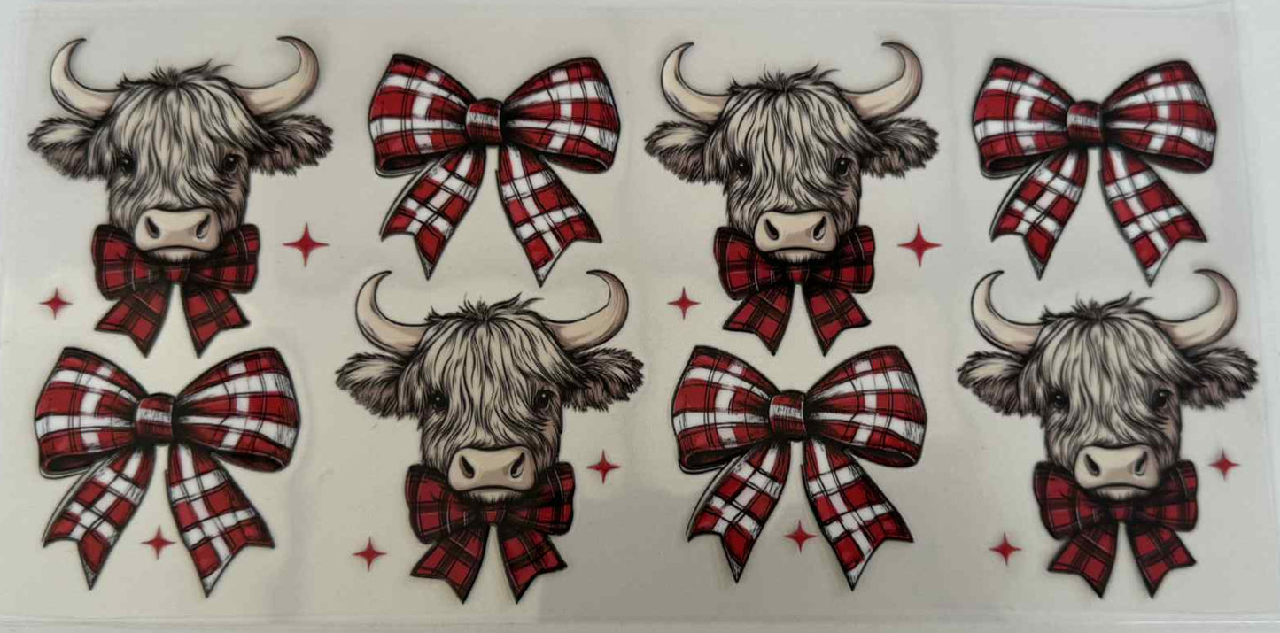 Christmas Highland Cow Wrap