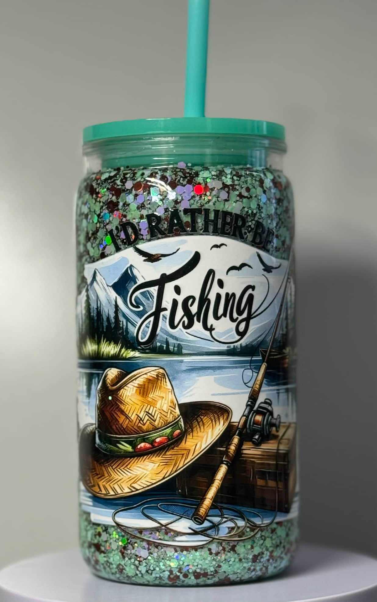 16oz Gone Fishing Acrylic Tumbler