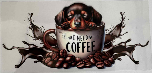 Dachshund I Need Coffee Wrap