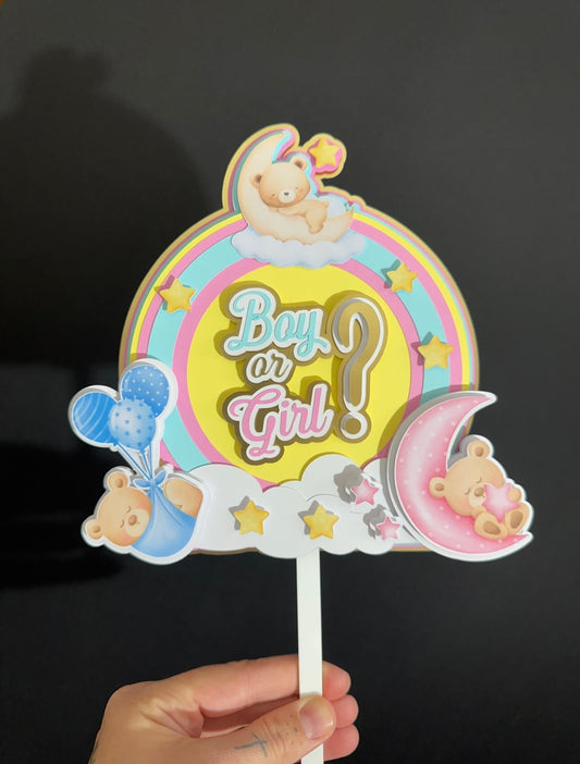Boy or Girl Cake Topper