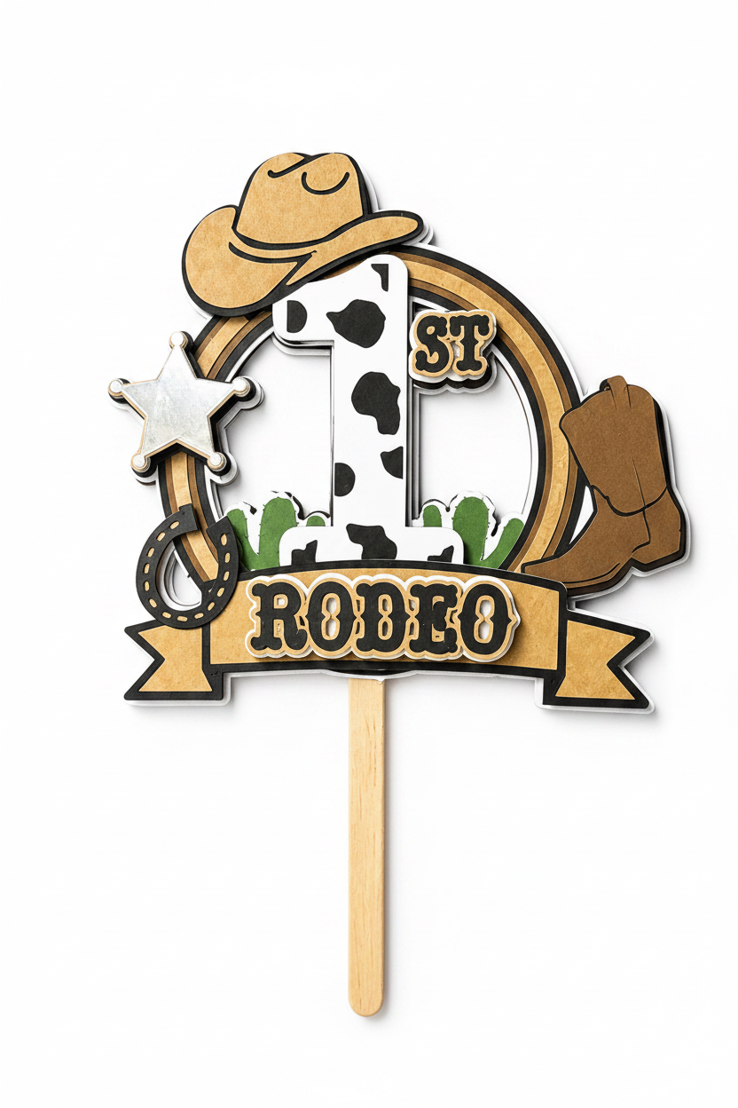 1st Rodeo Cake Topper