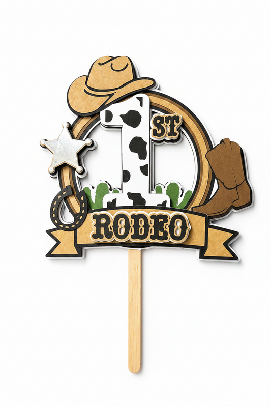 1st Rodeo Cake Topper