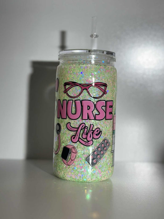 16oz Nurse Life Acrylic Tumbler