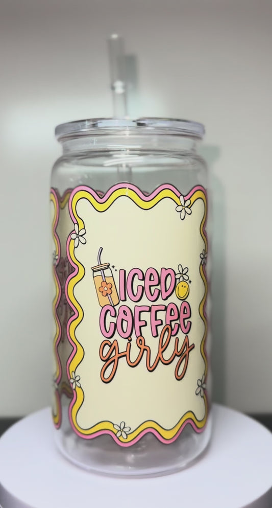 16oz Iced Coffee Acrylic Tumbler